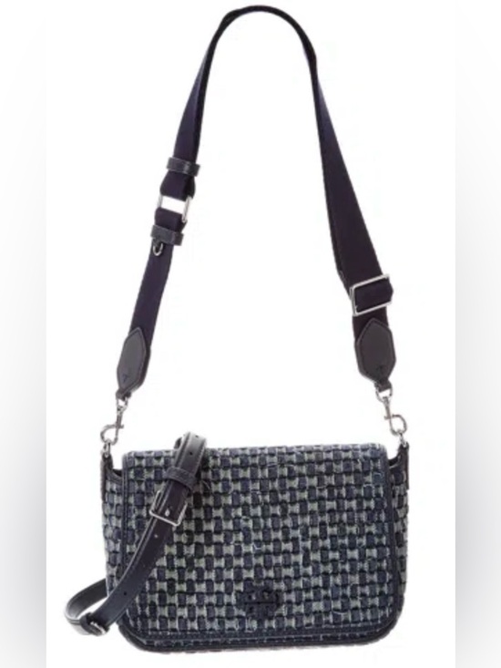 Tory Burch Handbags - Tory Burch Black Navy Logo Crossbody Bag
